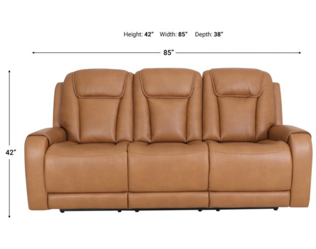 Ashley Card Player Brown Power Reclining Sofa large image number 7