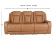 Ashley Card Player Brown Power Reclining Sofa small image number 7