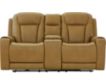Ashley Card Player Brown Power Reclining Console Loveseat small image number 1