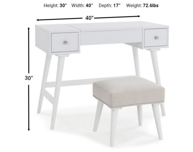 Ashley Thadamere Vanity With Stool large image number 6