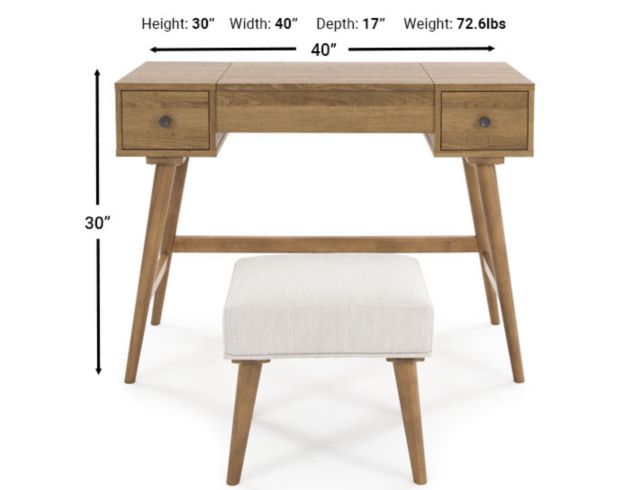 Ashley Thadamere Vanity With Stool large image number 6