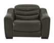 Ashley Center Line Gray Leather Power Recliner small image number 1