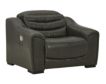 Ashley Center Line Gray Leather Power Recliner small image number 3