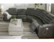 Ashley Center Line 6-Piece Gray Leather Power Sectional small image number 3