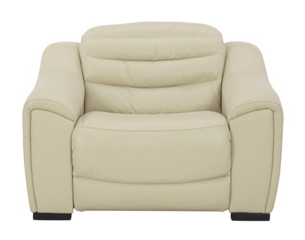 Ashley Center Line Cream Leather Power Recliner large image number 1