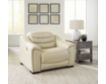 Ashley Center Line Cream Leather Power Recliner small image number 2