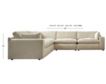 Ashley Elyza 5-Piece Linen Sectional small image number 3