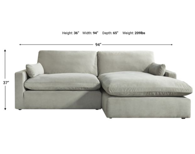Ashley Sophie Gray 2-Piece Sectional with Right Chaise large image number 3