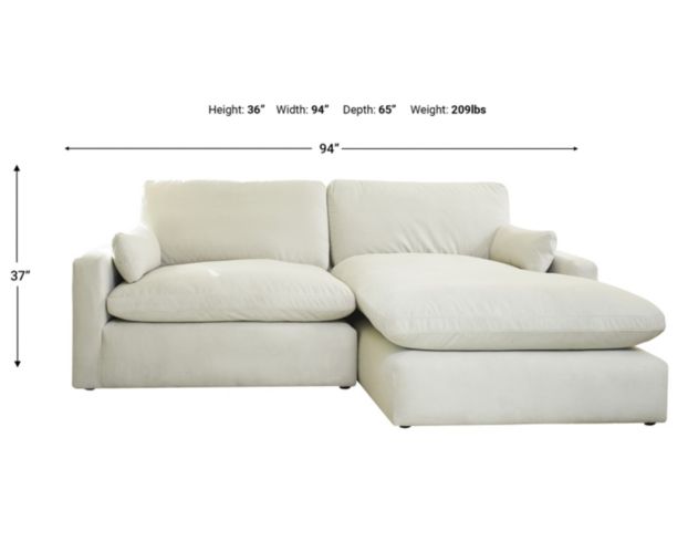 Ashley Sophie Ivory 2-Piece Sectional with Right Chaise large image number 3
