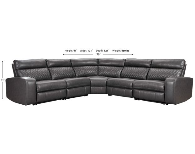 Ashley Samperstone 5-Piece Power Recliner Sectional large image number 4