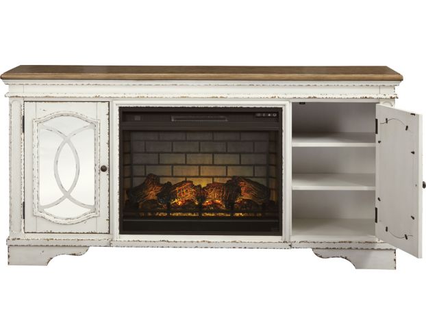 Ashley Realyn Media Console with Electric Fireplace large image number 1