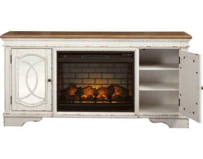 Ashley Realyn TV Stand with Electric Fireplace