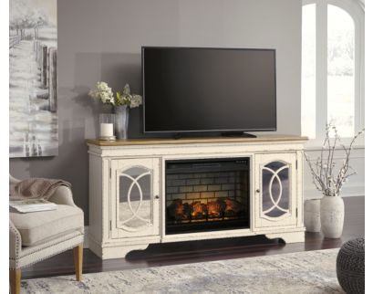 Ashley Realyn TV Stand with Electric Fireplace