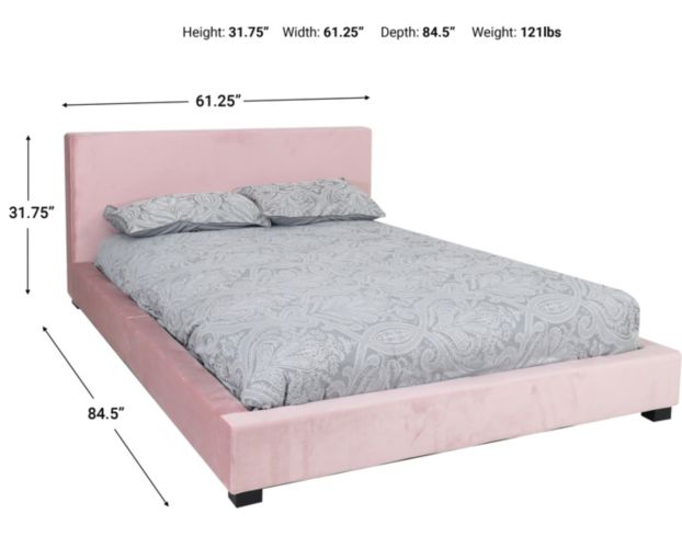 Ashley Chesani Pink Full Bed large image number 4