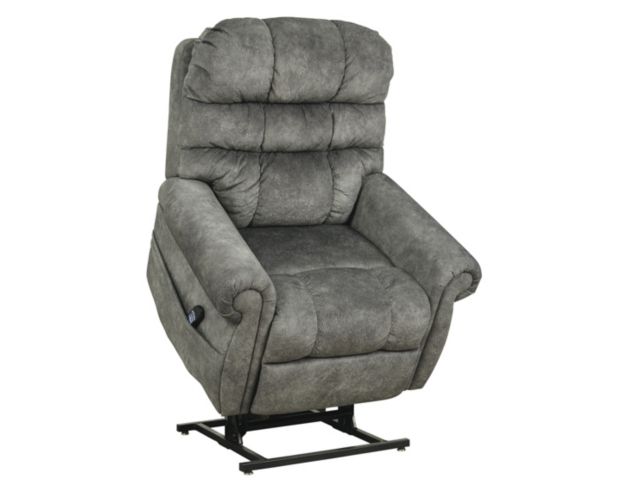 Ashley Mopton Gray Power Lift Recliner large image number 4