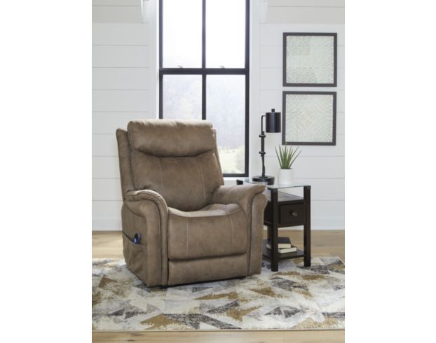 Ashley Lorreze Brown Power Lift Recliner large image number 2