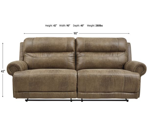 Ashley Grearview Brown Power Reclining Sofa large image number 6