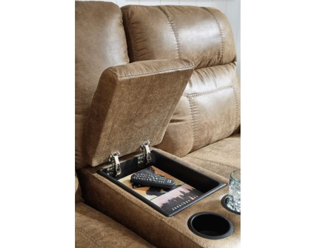 Ashley Grearview Brown Power Headrest Console Loveseat large image number 5