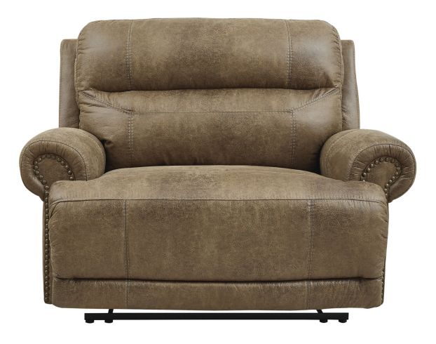 Ashley Grearview Brown Power Headrest Wide Recliner large image number 1