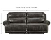 Ashley Grearview Gray Power Headrest Reclining Sofa small image number 5
