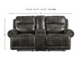 Ashley Grearview Gray Power Headrest Console Loveseat small image number 7