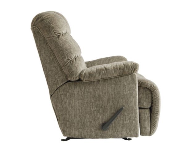 Tozey Chillrest Linen Gray Wicker Patio Recliner Chair with Beige
