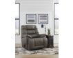 Ashley Renbuen Gray Leather Rocker Recliner small image number 2