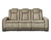 Ashley Next-Gen Sand Power Sofa with Drop Down Table small image number 1