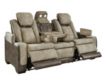 Ashley Next-Gen Sand Power Sofa with Drop Down Table small image number 3