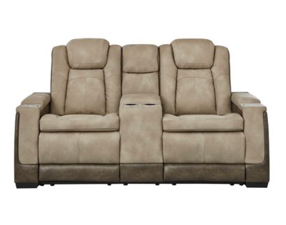 Ashley Next-Gen Sand Power Headrest Console Loveseat