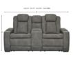 Ashley Next-Gen Gray Power Headrest Console Loveseat small image number 7