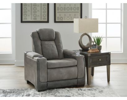 Ashley Next-Gen Gray Power Headrest Recliner