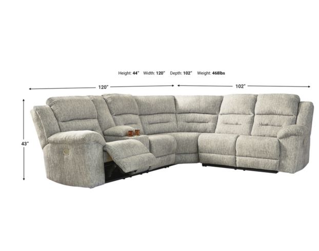 Ashley Family Den 3-Piece Power Sectional with Console large image number 6