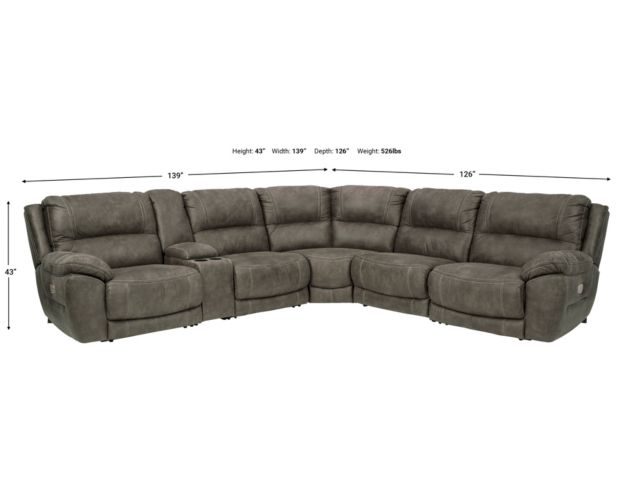 Ashley Cranedall 6-Piece Power Headrest Sectional large image number 8