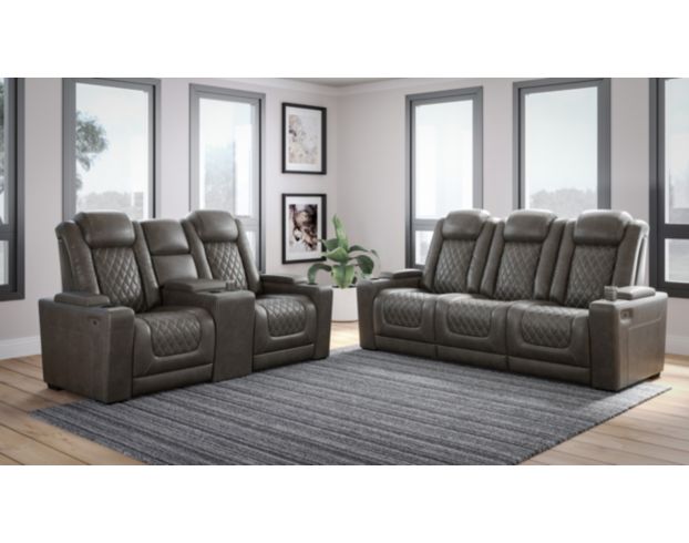 Ashley Hyllmont Power Headrest Console Loveseat large image number 9