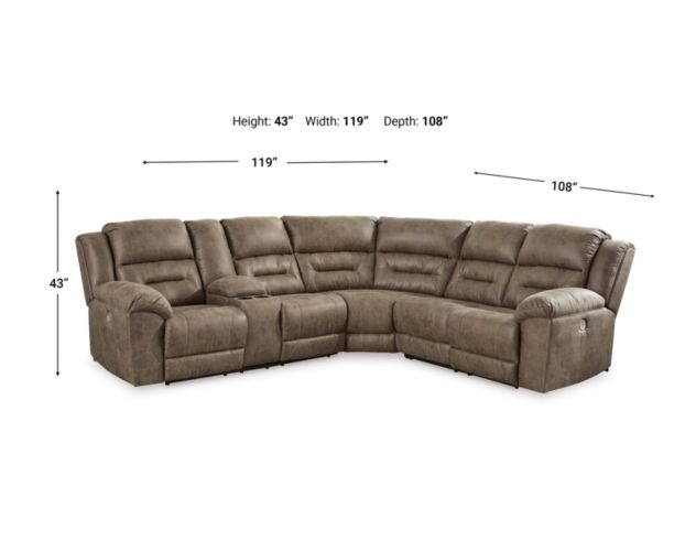 Ashley Ravenel 3-Piece Power Recline Sectional large image number 8