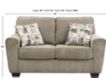 Ashley McCluer Mocha Loveseat small image number 9