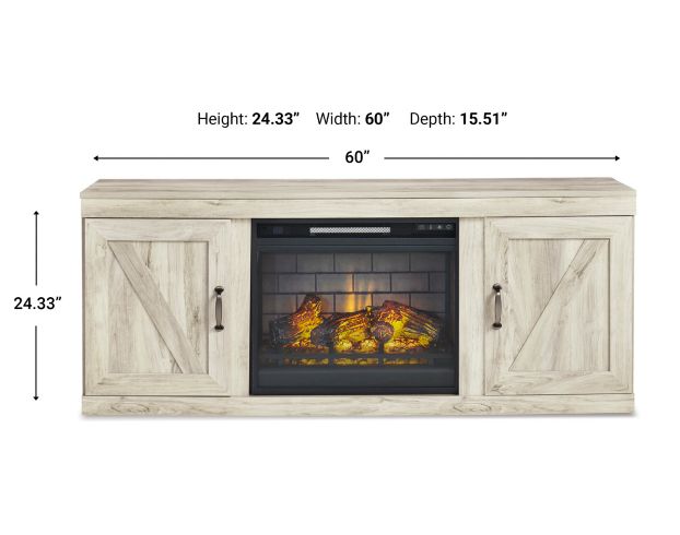 Ashley Bellaby Whitewash 60-Inch Fireplace TV Stand large image number 8