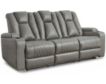 Ashley Mancin Gray Reclining Sofa with Drop Down Table small image number 4