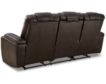 Ashley Mancin Brown Reclining Sofa with Drop Down Table small image number 5