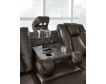 Ashley Mancin Brown Reclining Sofa with Drop Down Table small image number 6