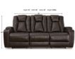 Ashley Mancin Brown Reclining Sofa with Drop Down Table small image number 8