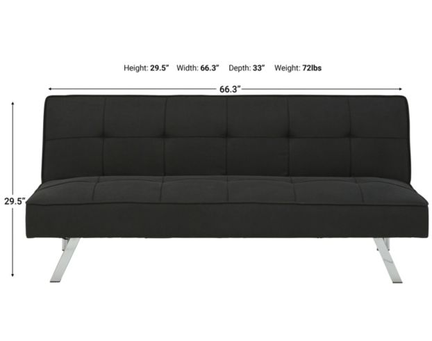 Ashley Santini Black Convertible Sofa Bed large image number 12