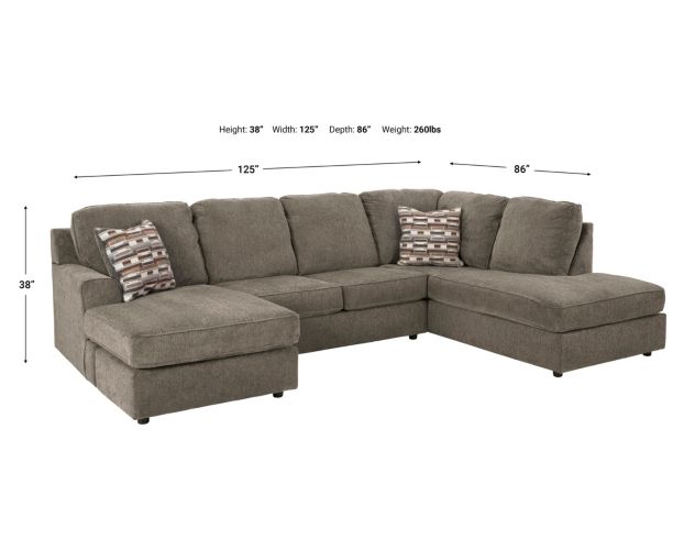 Black 2 store piece sectional