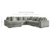 Ashley Lindyn 5-Piece Fog Sectional with Left Chaise small image number 20