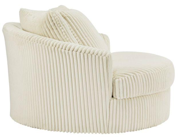 Ashley Lindyn Oversized Ivory Swivel Chair large image number 3