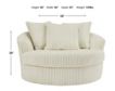 Ashley Lindyn Oversized Ivory Swivel Chair small image number 6