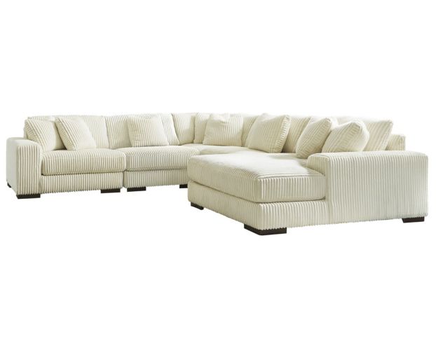 Ashley Lindyn Ivory 5-Piece Sectional with Right Chaise large image number 1