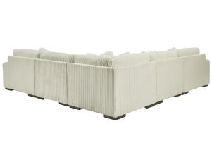 Ashley Lindyn Ivory 5-Piece Sectional with Right Chaise