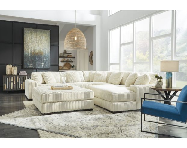 Ashley Lindyn Ivory 5-Piece Sectional with Right Chaise large image number 19